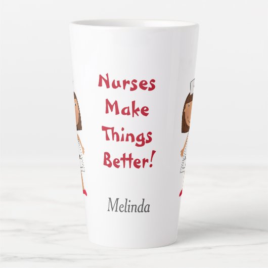 Verplegers maken dingen beter latte mok (Voorkant)