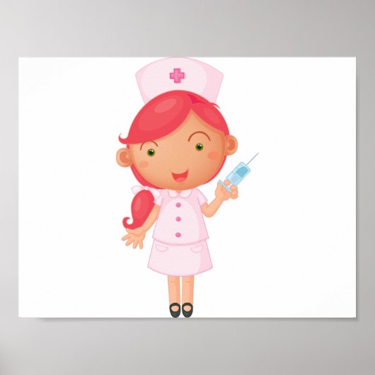 Verplegers met een naaldbeschermer Poster (Voorkant)