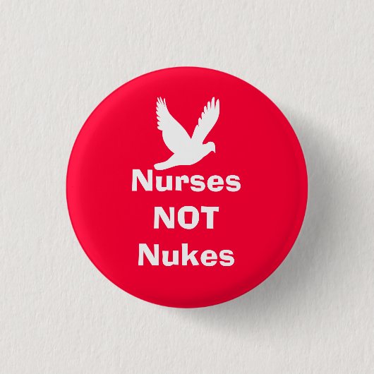 Verplegers not Nukes Scottish Independence Peace B Ronde Button 3,2 Cm (Voorkant)