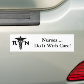 Verplegers RN Medisch symbool Bumpersticker (Op auto)