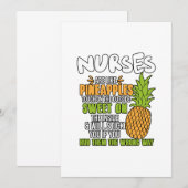 Verplegers zijn als ananassen. bedankkaart (Voorkant / Achterkant)