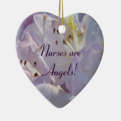 Verplegers zijn Angels! cadeaus hangend Heart Orna Keramisch Ornament (Rechts)
