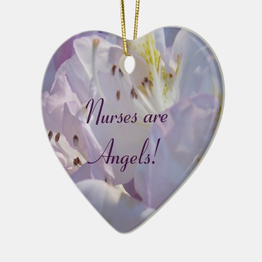 Verplegers zijn Angels! cadeaus hangend Heart Orna Keramisch Ornament (Links)