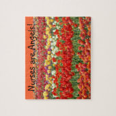 Verplegers zijn Angels! Puzzle giften Tulip Festiv Legpuzzel (Verticaal)