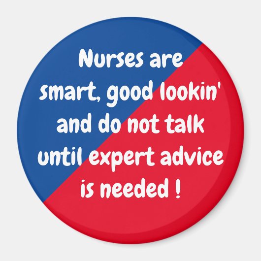 Verplegers zijn slim ... Fun Magnet (Voorkant)