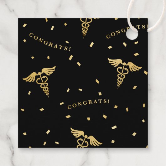 Verpleging Afstuderen goudfolie Bedankjes Labels (Achterkant)