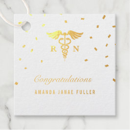 Verpleging Afstuderen goudfolie Bedankjes Labels