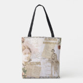 verpleging Florence Nightingale grafische tekst Tote Bag (Achterkant)