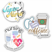 Verpleging Hero Set Waterdicht Sticker (Voorkant)