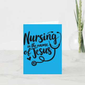 Verpleging in de naam van Jezus Funny christen Kaart