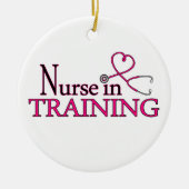 Verpleging in opleiding - Roze Keramisch Ornament (Voorkant)