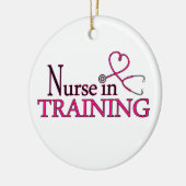 Verpleging in opleiding - Roze Keramisch Ornament (Links)