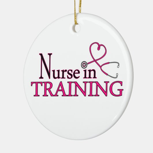 Verpleging in opleiding - Roze Keramisch Ornament (Links)