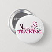 Verpleging in opleiding - Roze Ronde Button 5,7 Cm (Voorkant /achterkant)