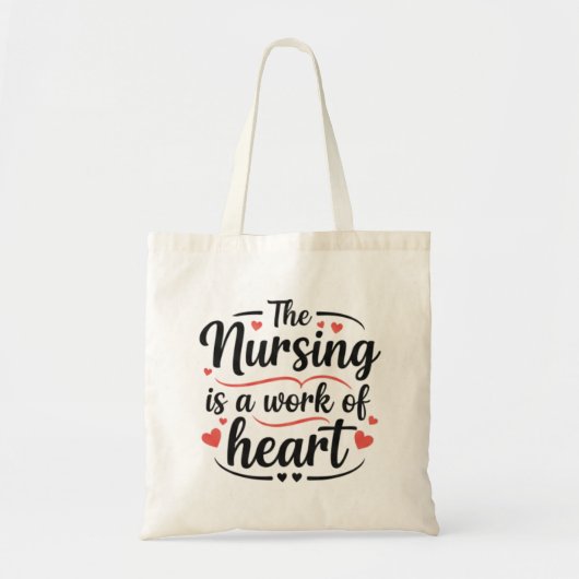 Verpleging is een arbeid van harte decoratief cade tote bag (Voorkant)