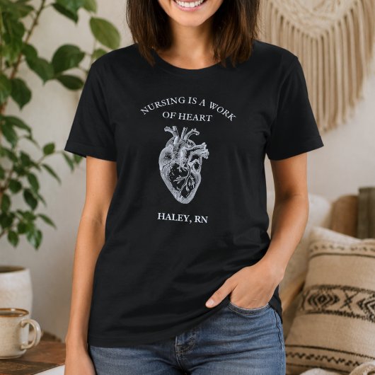 Verpleging is een kwestie van hart t-shirt