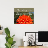Verpleging is een Superpower kunstprintposters Ver Poster (Thuiskantoor)