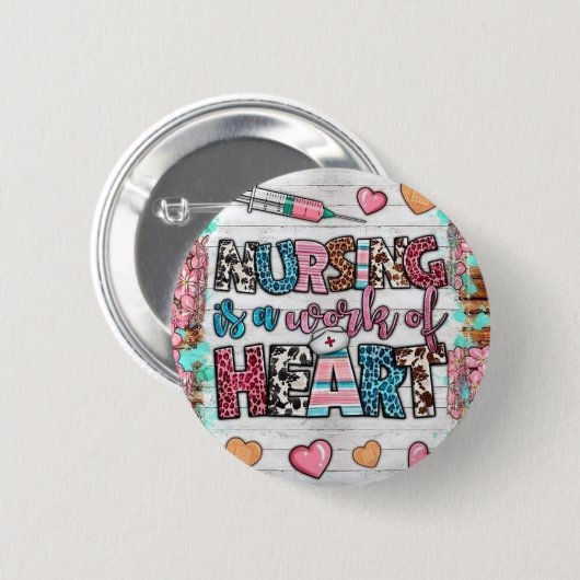 Verpleging is een werk van hart Button (Voorkant /achterkant)