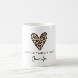 Verpleging is een werk van hart Custom Dank u Koffiemok