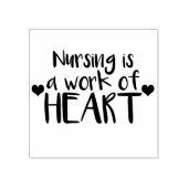 Verpleging is een werk van hart - harten rubberstempel (Afrduk)