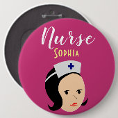 Verpleging kolossaal, 6-inch ronde Button (Voorkant /achterkant)