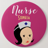 Verpleging kolossaal, 6-inch ronde Button (Voorkant)