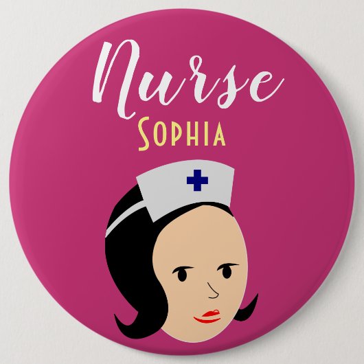 Verpleging kolossaal, 6-inch ronde Button (Voorkant)