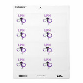 Verpleging LPN Stethoscoop Etiket (Full Sheet)