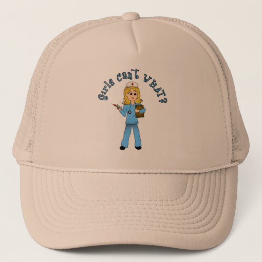 Verpleging op blauwe plekken (Blonde) Trucker Pet (Voorkant)