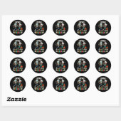 Verpleging Ortho Squad Skeletten Halloween Orthope Ronde Sticker (Vel)