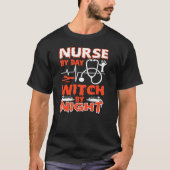 Verpleging per dag getuige bij nacht Halloween Par T-shirt (Voorkant)