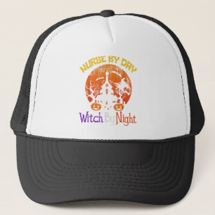 Verpleging per dag heks bij nacht Halloween Trucker Pet