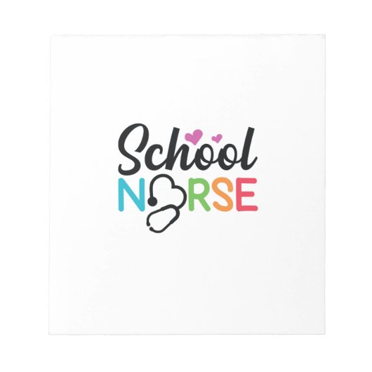 Verpleging van zustschool notitieblok (Voorkant)