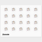 Verpleging van zustschool ronde sticker (Vel)