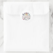 Verpleging van zustschool ronde sticker (Tas)