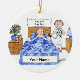 Verpleging - Vrouw Keramisch Ornament