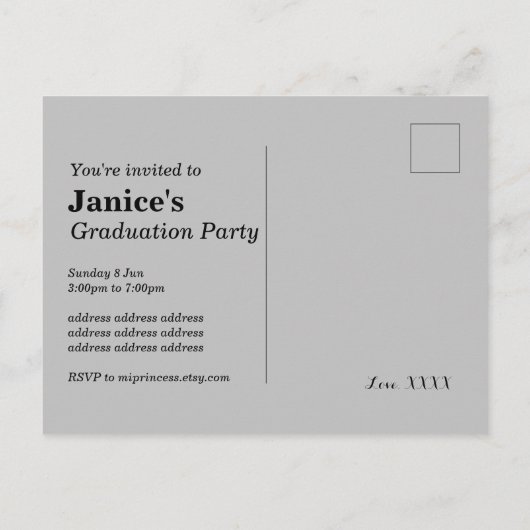 verplegingsacademie uitnodiging briefkaart (Achterkant)