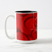 VERPLEISTE BLOEDCELLEN SYRINGE HART LOGO TWEEKLEURIGE KOFFIEMOK (Links)