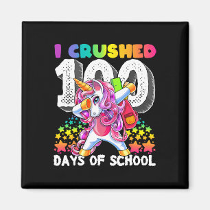 Verplette 100 dagen van School Dabbing Eenhoorn Gi Magneet