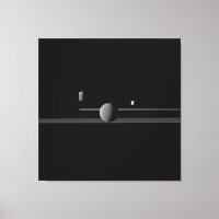 Verplette Canvasafdruk van de Moons van Saturnus