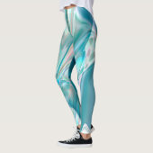 Verplette curven in lichtschaduwen van blauw en ro leggings (Links)