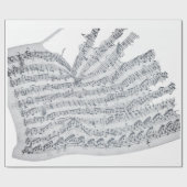 Verplette , handgeschreven melodie op roet cadeaupapier (Vlak)