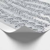 Verplette , handgeschreven melodie op roet cadeaupapier (Hoek)