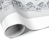 Verplette , handgeschreven melodie op roet cadeaupapier (Rol Hoek)