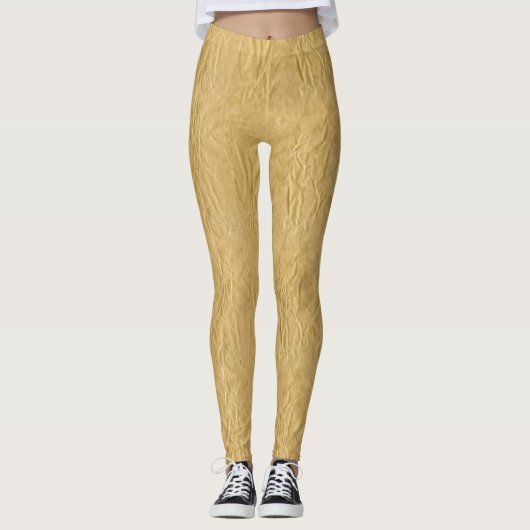 Verplette kartonnen textuur leggings (Voorkant)