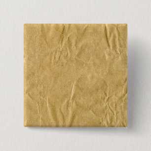 Verplette kartonnen textuur vierkante button 5,1 cm