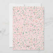 Verplette pepermunt Terrazzo Kerstmis Fotokaart Feestdagenkaart (Achterkant)