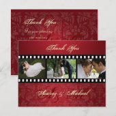 Verplette Rode Fluweel/Foto's Dank u briefkaarten (Voorkant / Achterkant)