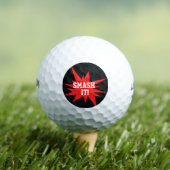 VERPLETTER HET! Grappig zwart rood smack talk golf Golfballen (Insitu Shirt)