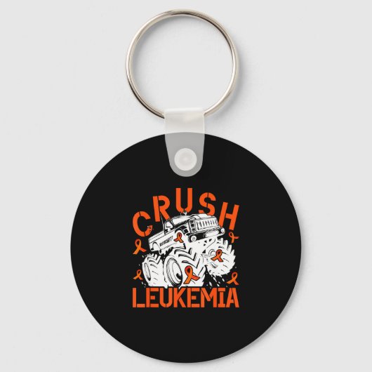 Verpletter leukemie bewustzijn maand leukemie krij sleutelhanger (Voorkant)